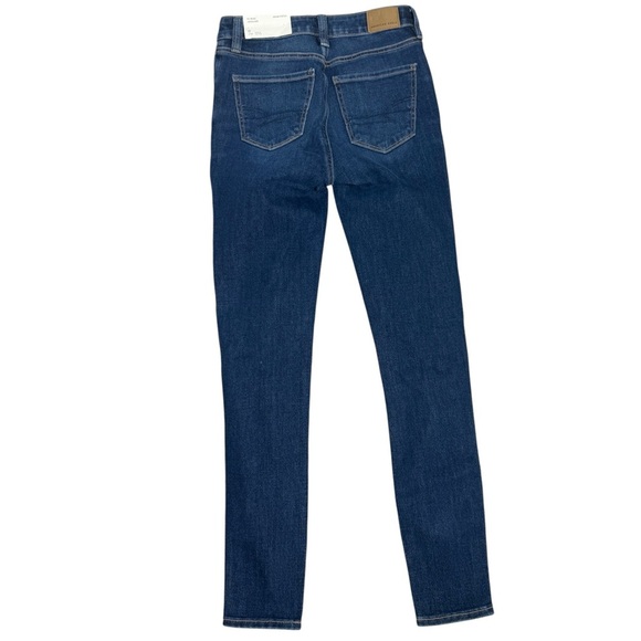 American Eagle The Dream Jean Super High Rise Distressed Stretch Jegging Size 0 - Picture 4 of 4